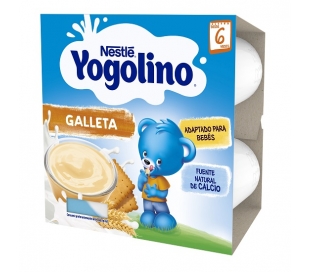 POSTRE INFANTIL GALLETA YOGOLINO PACK 4X100 GR.
