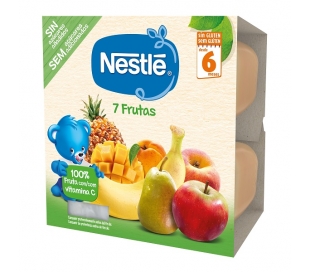 POSTRE DE FRUTA 7 FRUTAS NESTLÉ PACK 4X100 GR.