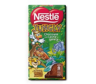 CHOCOLATE C/LECHE Y GALLETA JUNGLY NESTLE 125 GR.