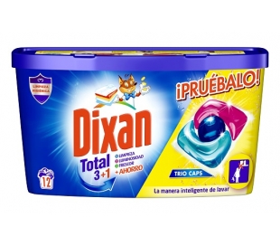 DETERGENTE CAPSULA TOTAL 3+1 DIXAN 12 CAPSULAS