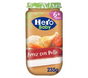 COMPOTA ARROZ CON POLLO HERO BABY 235 GR.