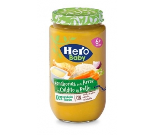 COMPOTA ZANAHORIAS CON ARROZ EN CALDO HERO BABY 235 GR.