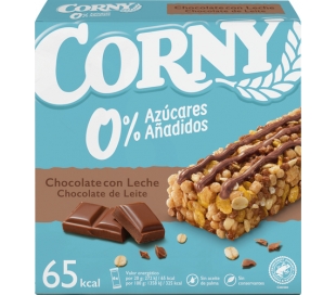 BARRITAS CEREALES CHOCOLATE C/LECHE CORNY PACK 6X20 GR.