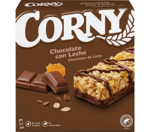BARRITAS DE CEREALES CHOCOLATE CON LECHE PACK 6 X CORNY 25 GR.