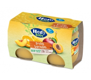 COMPOTA FRUTAS VARIADAS HERO BABY PACK 2X120 GRS.