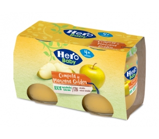 COMPOTA MANZANA GOLDEN HERO BABY PACK 2X120 GR.