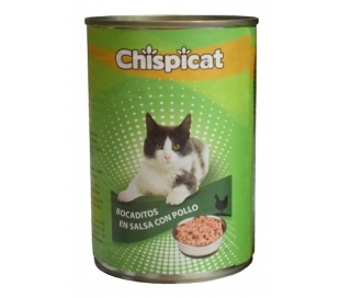 COMIDA GATO BOCADITOS CON POLLO LATA CHISPICAT 415 GR