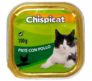 COMIDA GATO PATÉ CON POLLO TARRINA CHISPICAT 100 GR