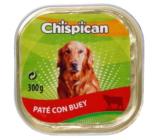 COMIDA PERRO PATÉ CON BUEY CHISPICAN 300 GR.TARRINA