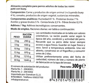 comida-perro-pate-con-buey-chispican-tarrina-300-gr