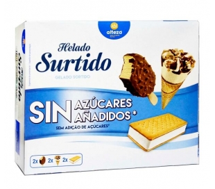 HELADO SURTIDO SIN AZUCAR ALTEZA PACK 6 UN.