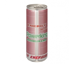 BEBIDA ENERGETICA WATERMELON Y MINT POWERKING LATA 250 ML.