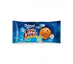 BRIOCHOCO CON PEPITAS DE CHOCOLATE DULCESOR 4 UN.