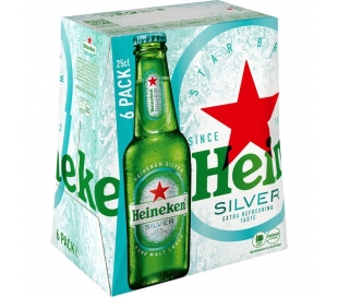 CERVEZA SILVER BOTELLA HEINEKEN PACK 6X25 CL.