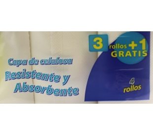 ROLLO DE COCINA RESISTENTE Y ABSORBENTE R-50 4 ROLLOS