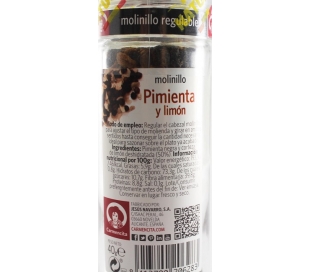 CONDIMENTO MOLINILLO PIMIENTA Y LIMON CARMENCITA 40 GRS.