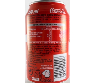 REFRESCO LATA COCA COLA 330 ML.