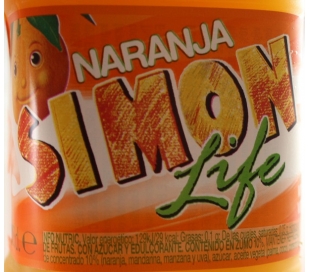 REFRESCO NARANJA SIMON LIFE PACK 4X200 GRS.