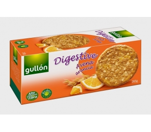 GALLETAS DIGESTIVE AVENA NARANJA GULLON 265 GR.