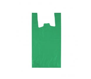 BOLSA CAMISETA ECOPLASTIC VERDE 42X53 CM.