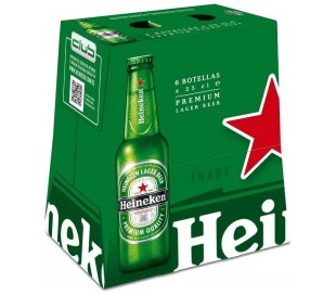 CERVEZA ORIGINAL HEINEKEN BOT. 6X25 CL.