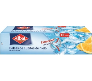 BOLSAS CUBITOS DE HIELO ALBAL 10 UN.