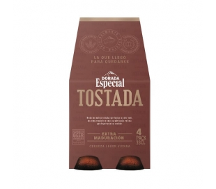 CERVEZA ESPECIAL TOSTADA DORADA PACK 4X33 CL.