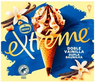 HELADO CONO EXTREME DOBLE VAINILLA NESTLE PACK 6X120 ML.