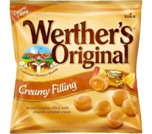 CARAMELOS NATA C/RELLENO CARAMELO WERTHERS 135 GRS.