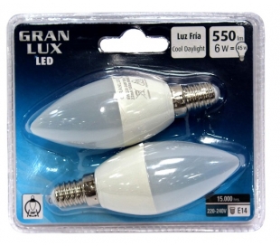 BOMBILLO LED VELA 5W.FRIA GRANLUX 2U