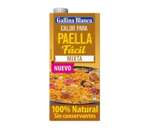 CALDO PAELLA MIXTA GALLINA BLANCA BRIK 1L.