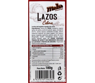 LAZOS DE HOJALDRE CEBRA MELS. 180 GR.