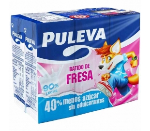 BATIDO DE LECHE FRESA PULEVA PACK 6X200 ML.