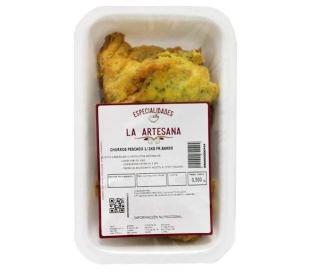CHURROS PESCADO, BANDEJA LA ARTESANA 500 GRS.