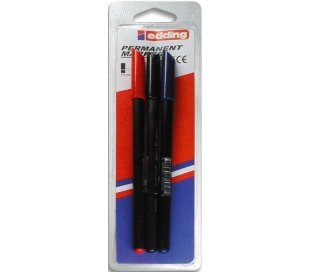 ROTULADOR AZUL,ROJA Y NEGRO EDDING 1 UN