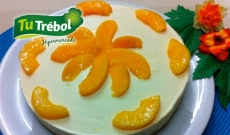 TARTA DE YOGUR Y MELOCOTÓN