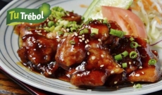 Pollo teriyaki con arroz salvaje